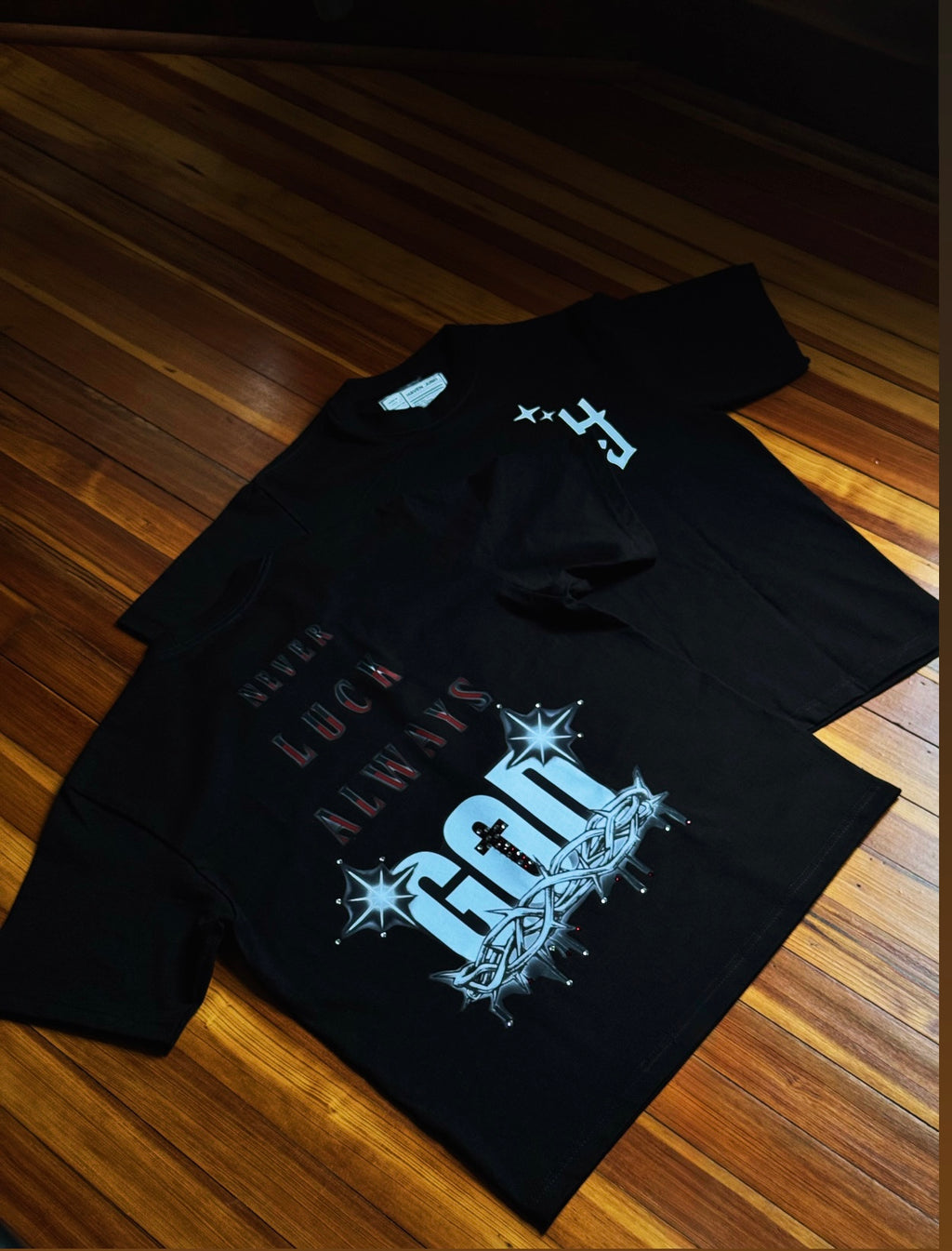 “It’s never luck its always God” CROPPED TEE