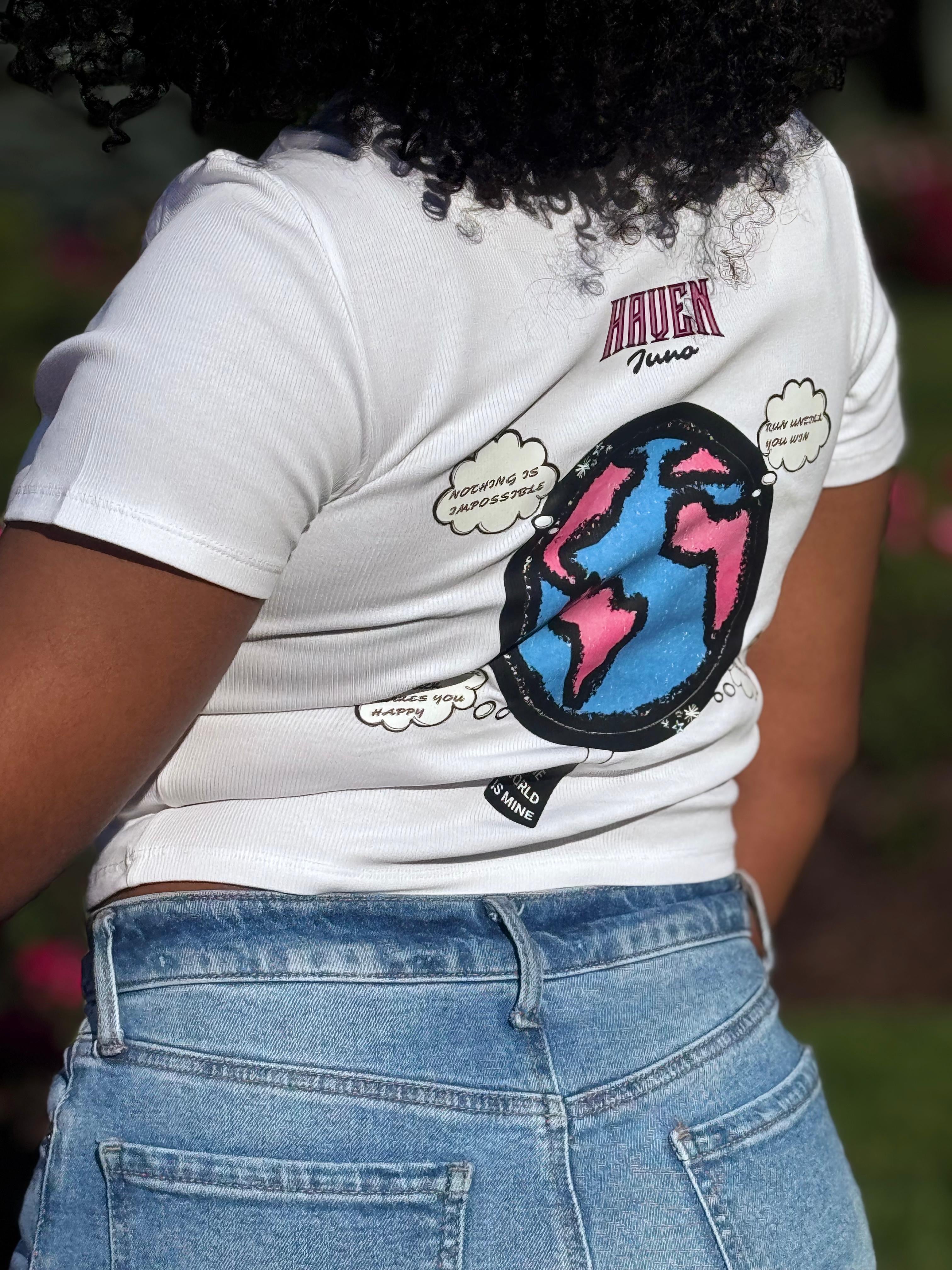 “H.J the world is mine” CROP TOP